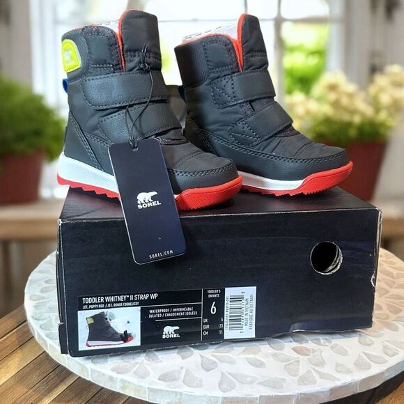 Sorel Whitney II Strap Insulated Snow Winter Waterproof Boots Toddler Kids Size - Picture 3 of 12